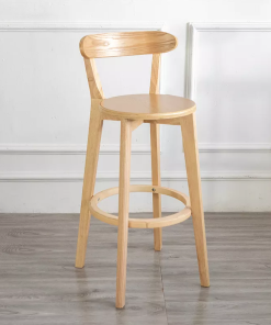 כסא בר ג'ימס מושב עץ