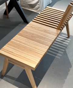 ספסל עץ מלא מטרופולין